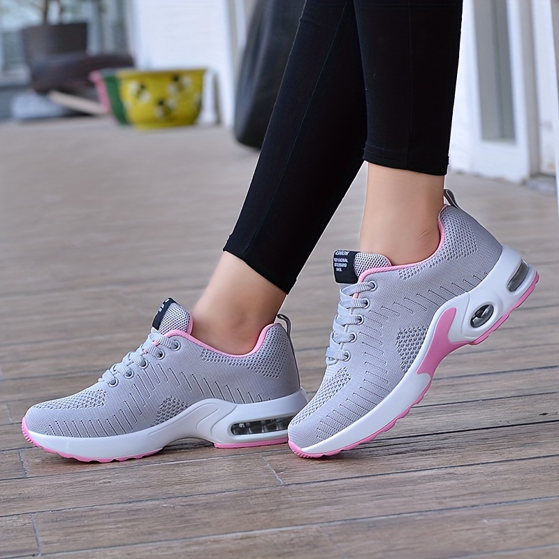 womens air cushion sports shoes casual low top running walking trainers breathable shock absorbing sneakers details 6