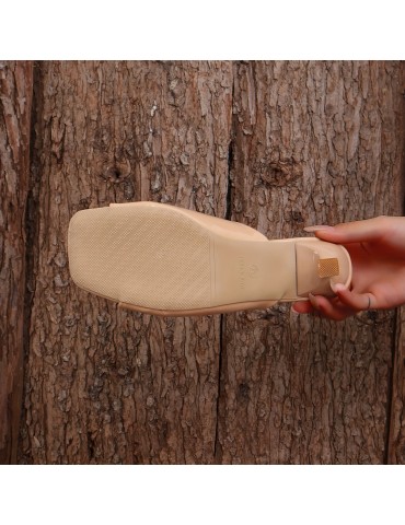 Women's Square Toe Stiletto Sandals, Fashion Open Toe Slip On High Heels, All-Match Party Sandals