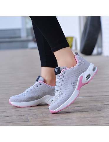 Women's Air Cushion Sports Shoes, Casual Low Top Running & Walking Trainers, Breathable Shock Absorbing Sneakers